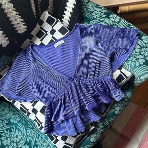 Urban Outfitters Lavender Accordion Crop Top